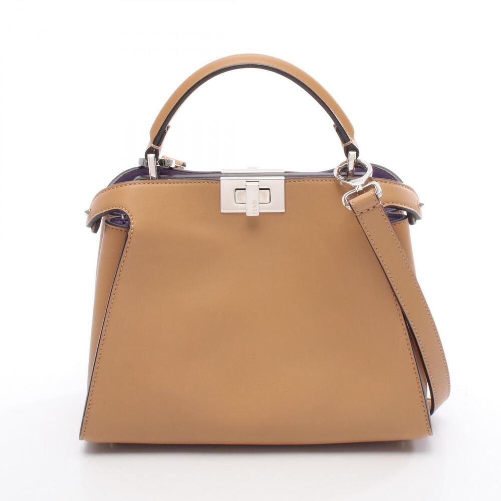 Fendi Peekaboo Essentially Handbag Leather Brown